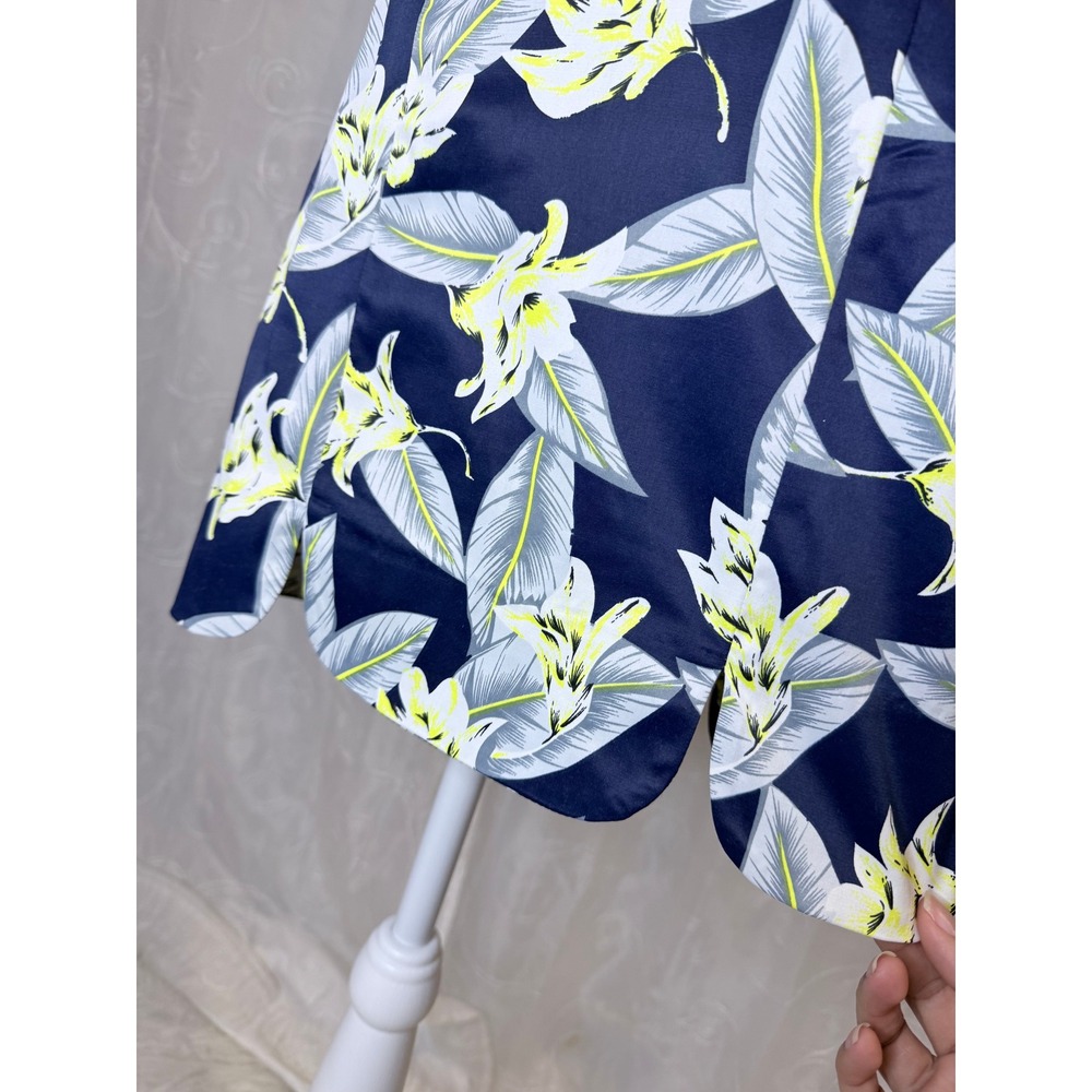 Loveriche Navy Tropical Floral Sheath Dress Size S Sleeveless Career Vacation - Picture 4 of 10